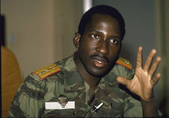 Captain Thomas Sankara leader of Burkina Faso