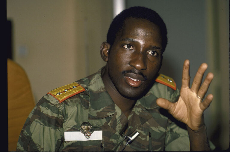 Captain Thomas Sankara leader of Burkina Faso